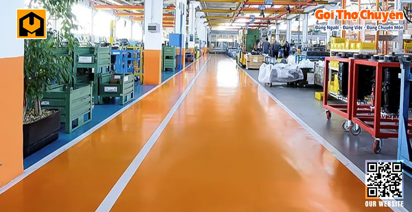 Thi công sơn sàn epoxy nhà xưởng Hải Phòng