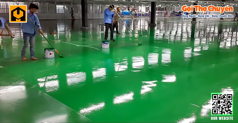 thi công sơn sàn epoxy nhà xưởng Hải Phòng