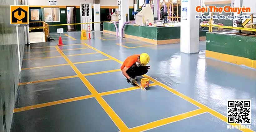 Thi công sơn sàn epoxy nhà xưởng Hải Phòng