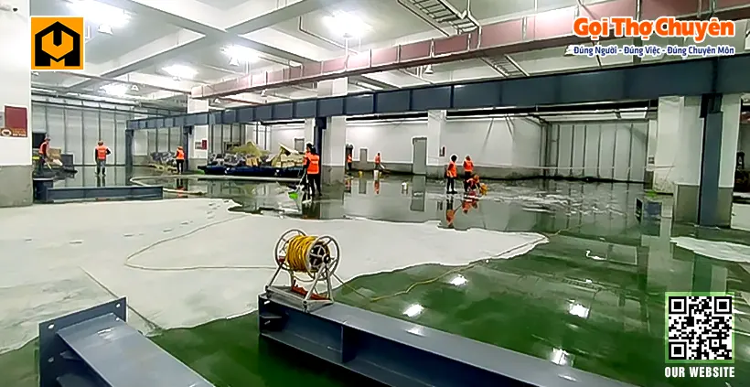 Thi công sơn sàn epoxy nhà xưởng Hải Phòng